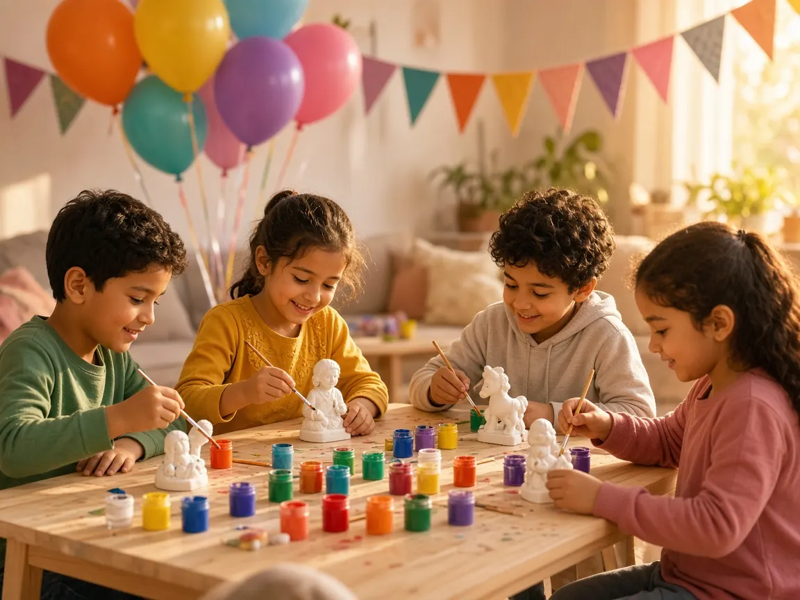 Birthdays – children painting figurines